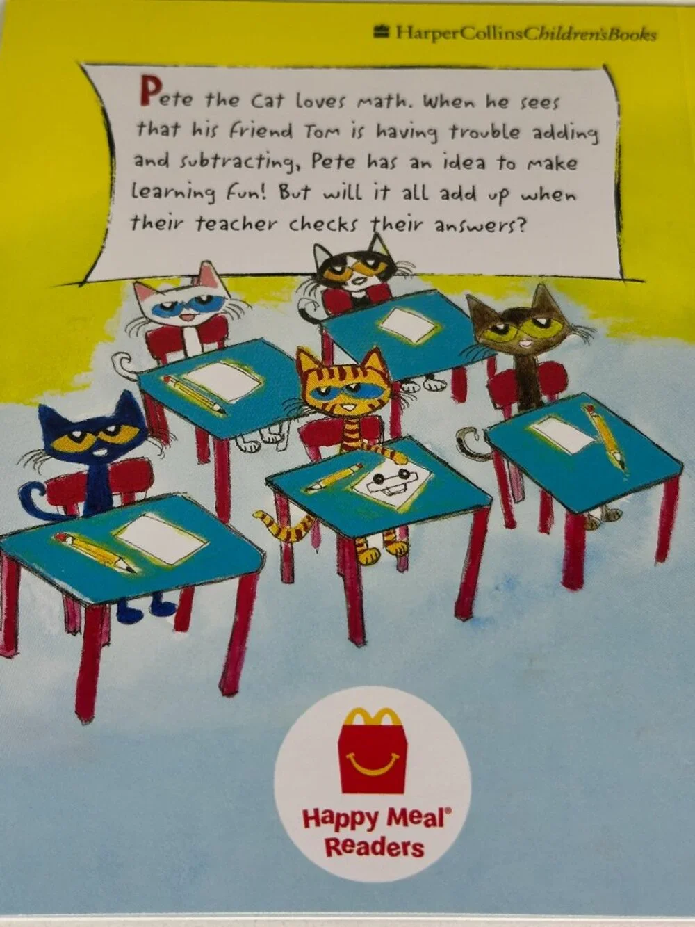 McDonald’s Happy Meal Readers Mini Book “Pete the Cat’s Got Class”